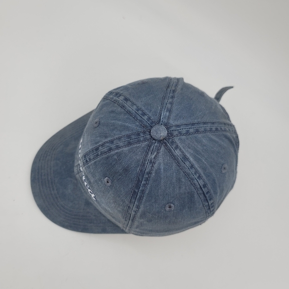 Unisex Blue Denim Jean America Embroidered Baseball Cap 100% Cotton - Picture 4 of 9